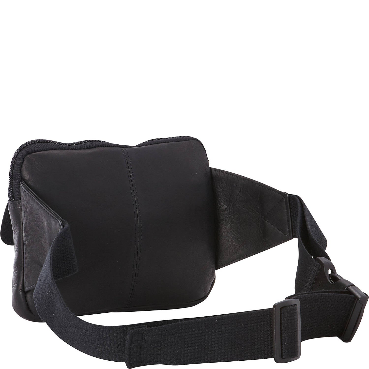 title:Leather Journey Waist Bag;color:Black