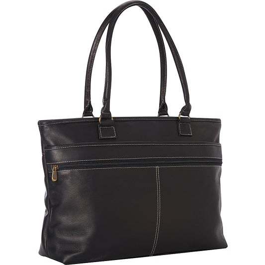 title:Le Donne Leather Fauna Executive Tote;color:BLACK