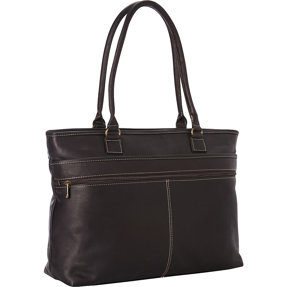 title:Le Donne Leather Fauna Executive Tote;color:CAFE