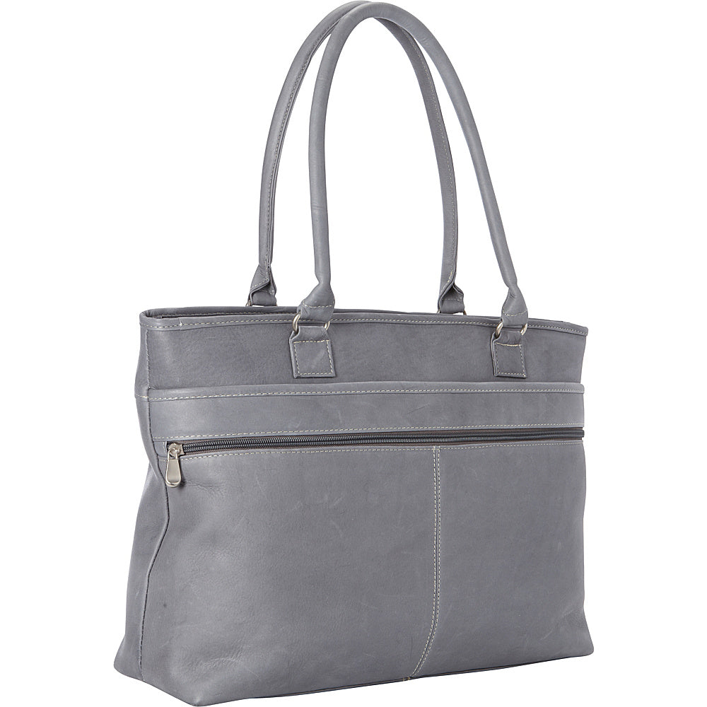 title:Le Donne Leather Fauna Executive Tote;color:GRAY