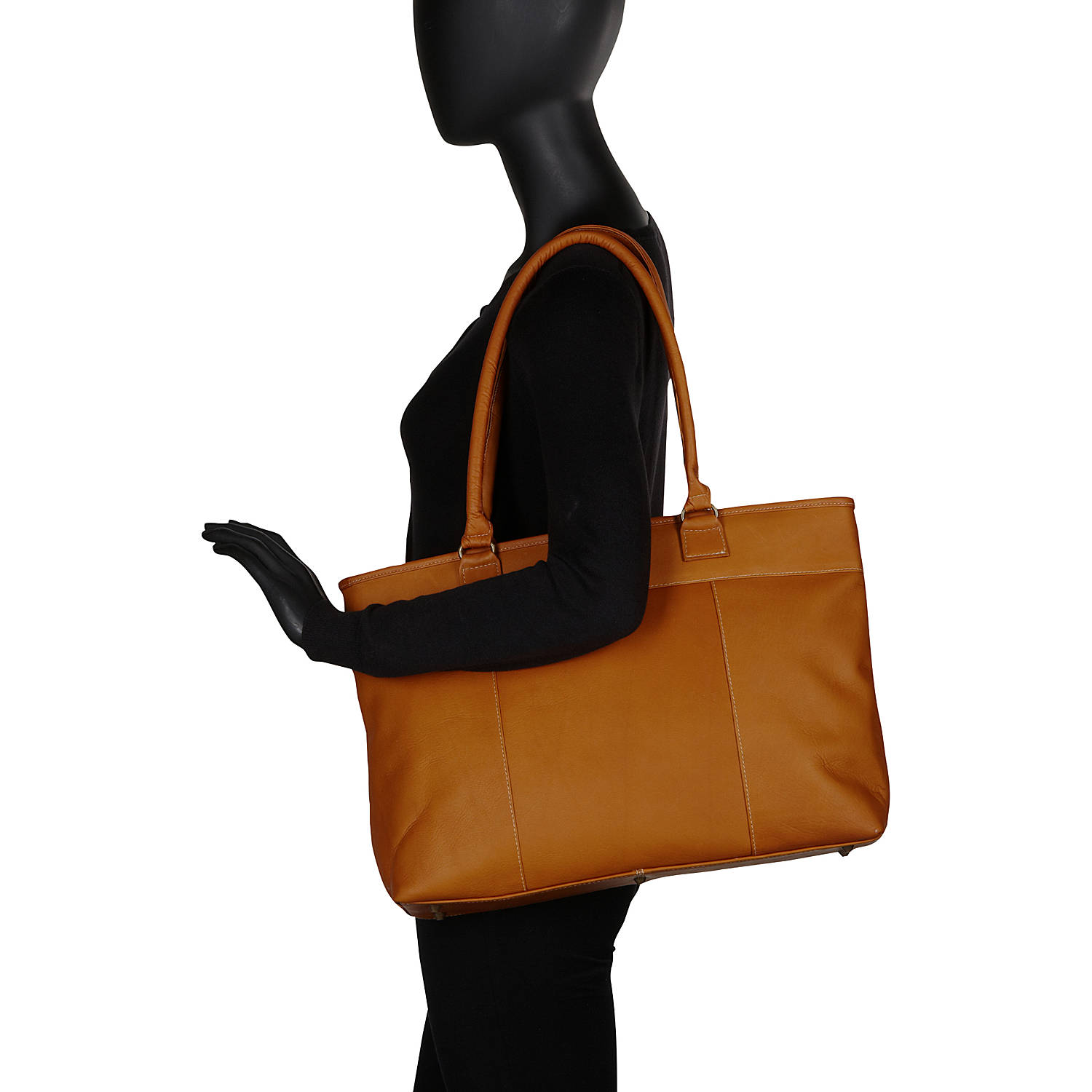 title:Le Donne Leather Fauna Executive Tote;color:GRAY