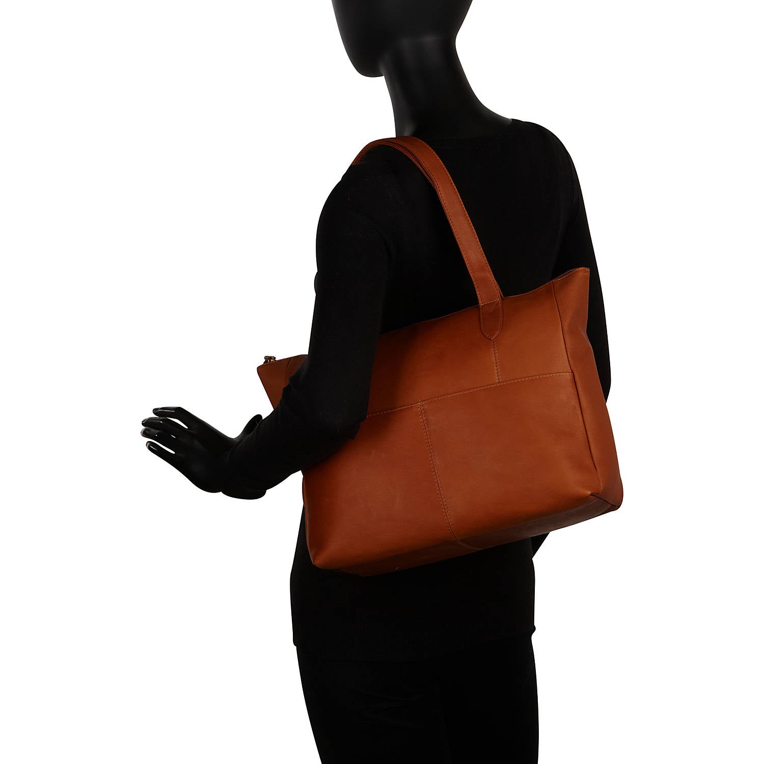 title:Le Donne Leather Delilah Slip Tote;color:GRAY