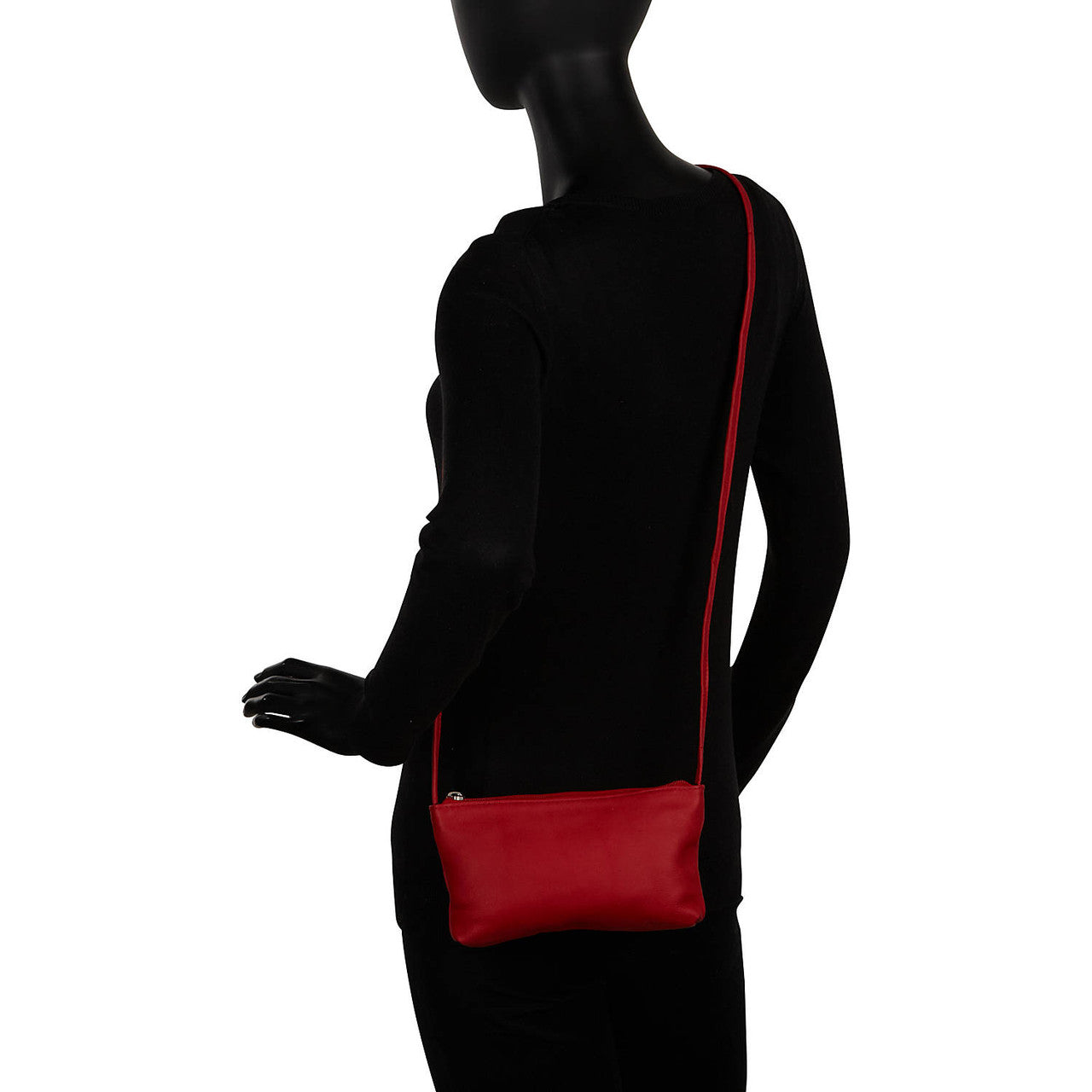 title:Le Donne Leather Clover Mini Bag;color:RED