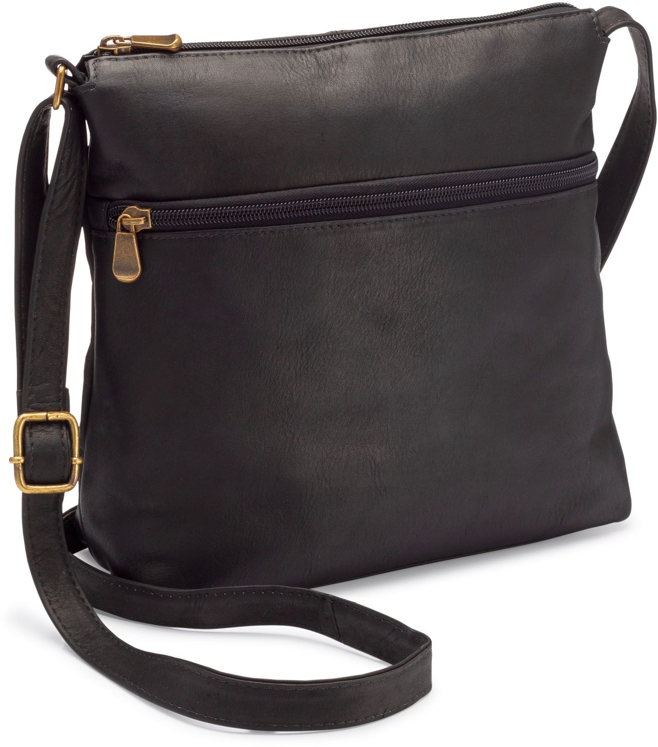 title:Le Donne Leather Ash Ridge Crossbody;color:BLACK