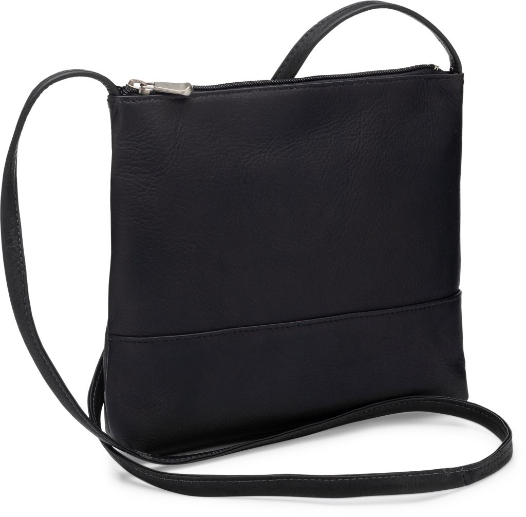 title:Le Donne Leather Carry Along Crossbody;color:BLACK