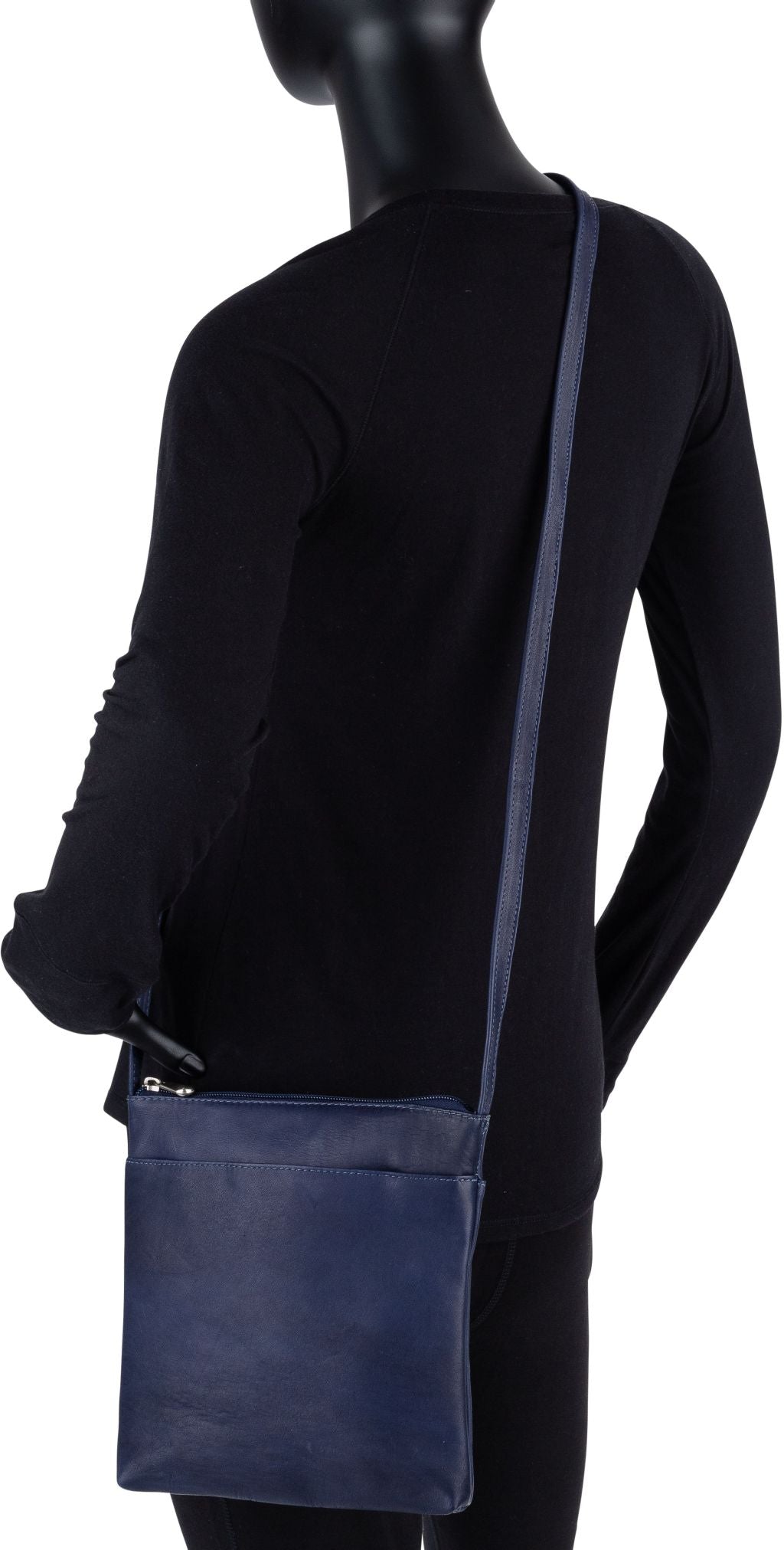 title:Le Donne Leather Telluride Crossbody;color:NAVY