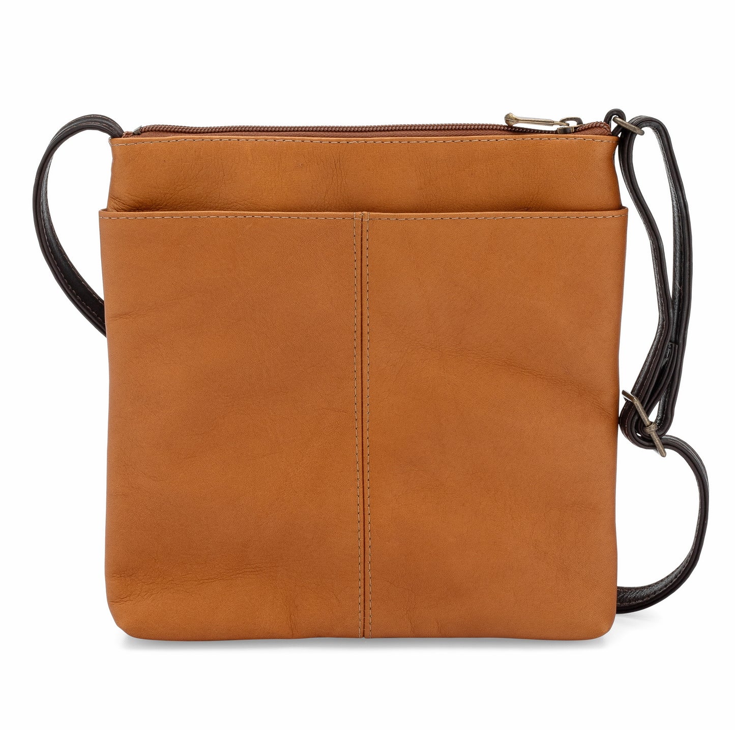 title:Le Donne Leather Cora Slip Pocket Crossbody;color:TAN/CAFÉ