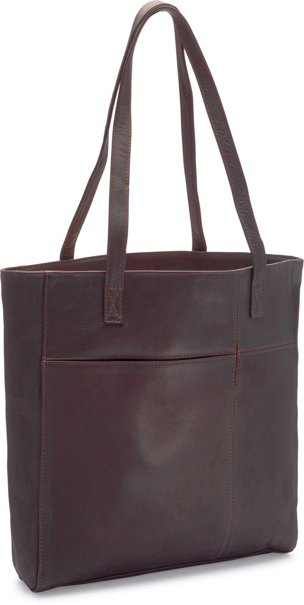 title:Le Donne Leather Spruce Shopper Tote;color:CAFE