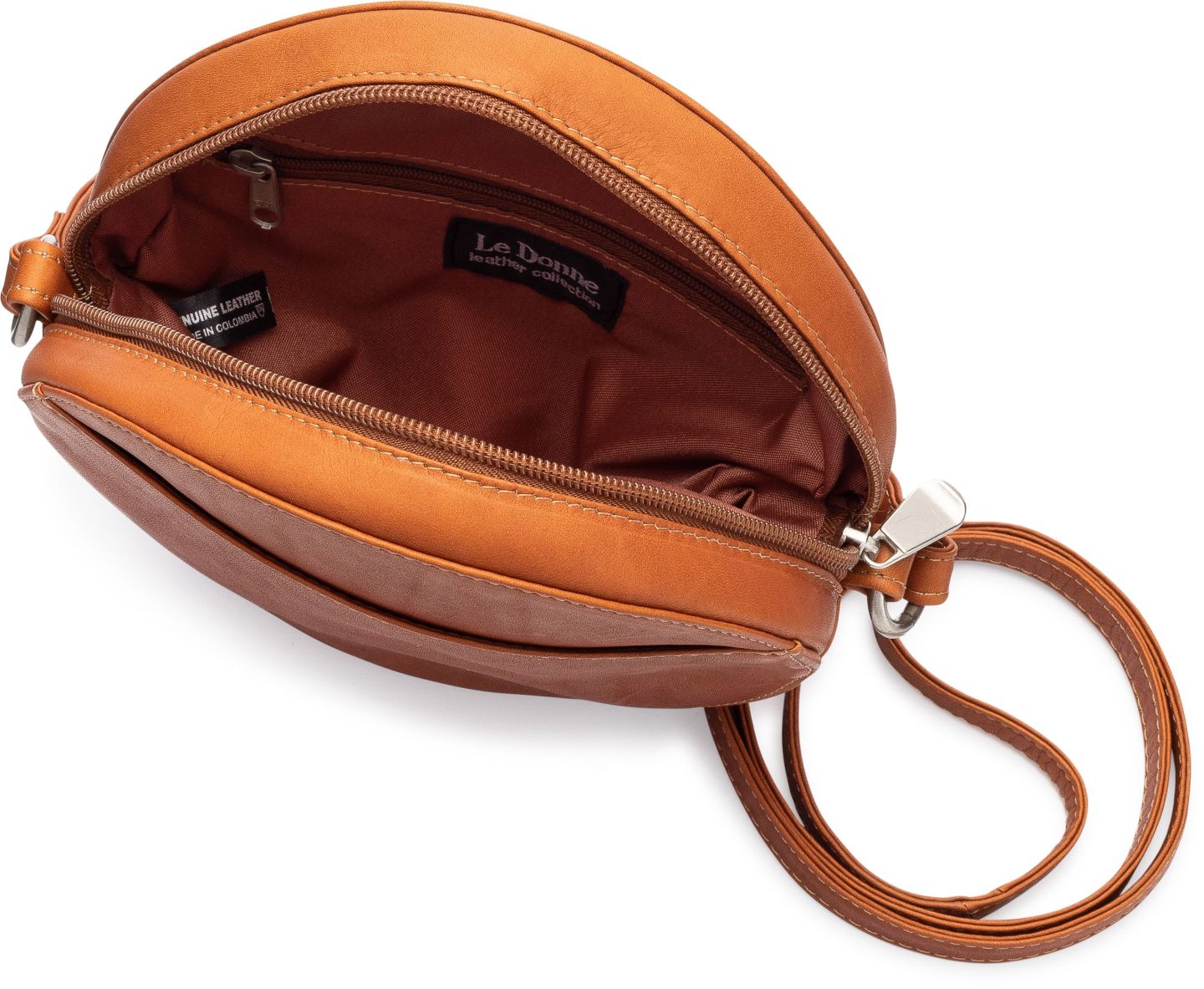 title:Le Donne Leather Canteen Crossbody;color:CAFE