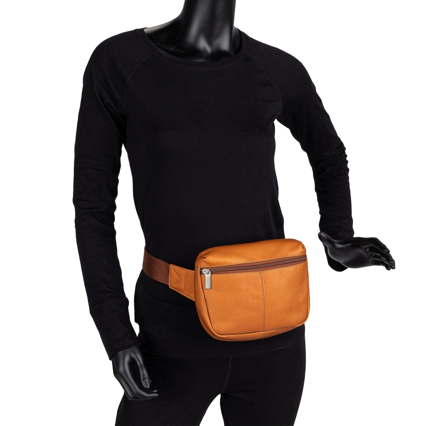 title:Le Donne Leather Switchback Waistbag;color:NAVY