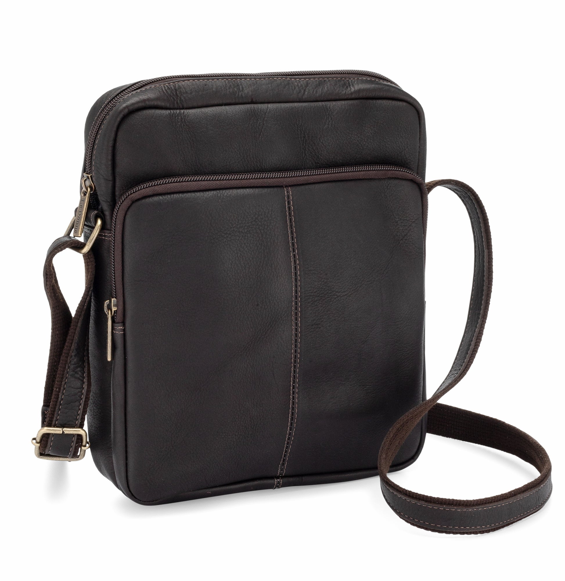 title:Le Donne Leather Multi Pocket Mens Bag;color:CAFE