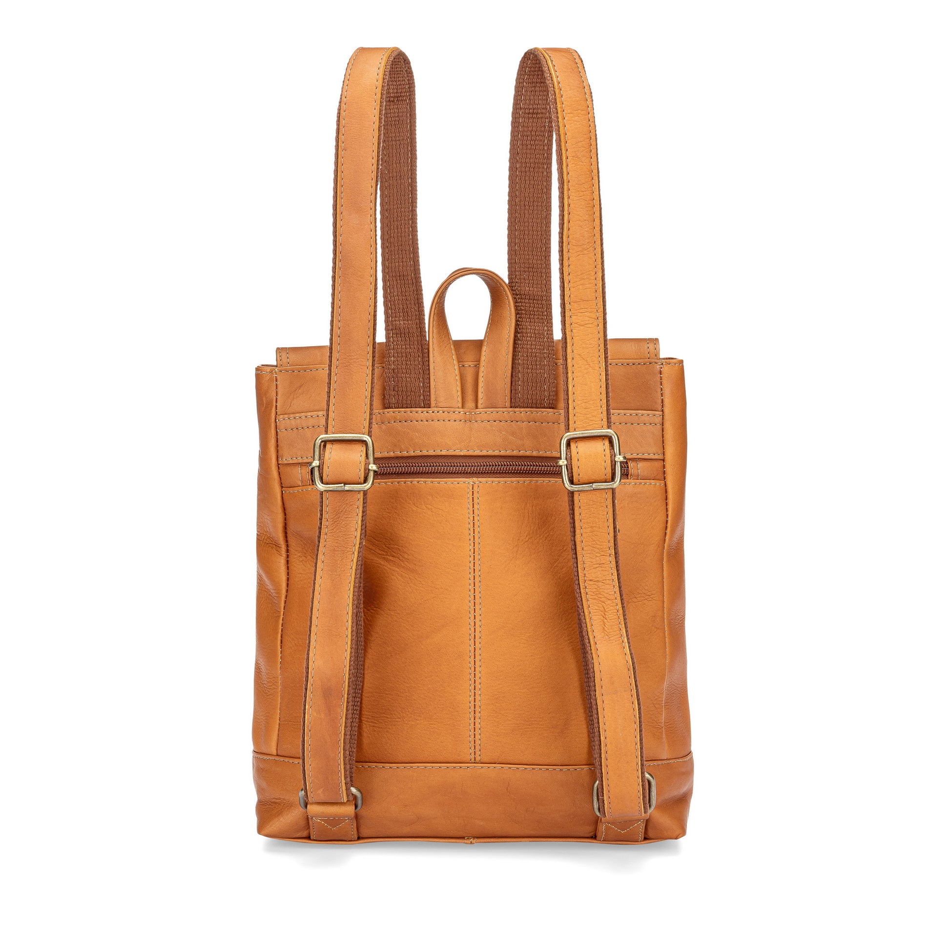 title:Leather Luna Backpack;color:Tan