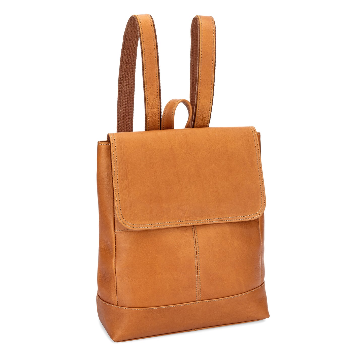 title:Leather Luna Backpack;color:Tan