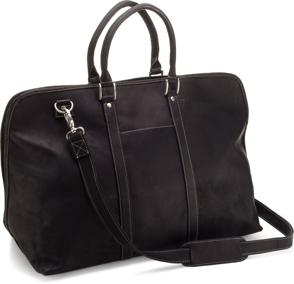 title:Le Donne Leather Drifter Duffel;color:BLACK