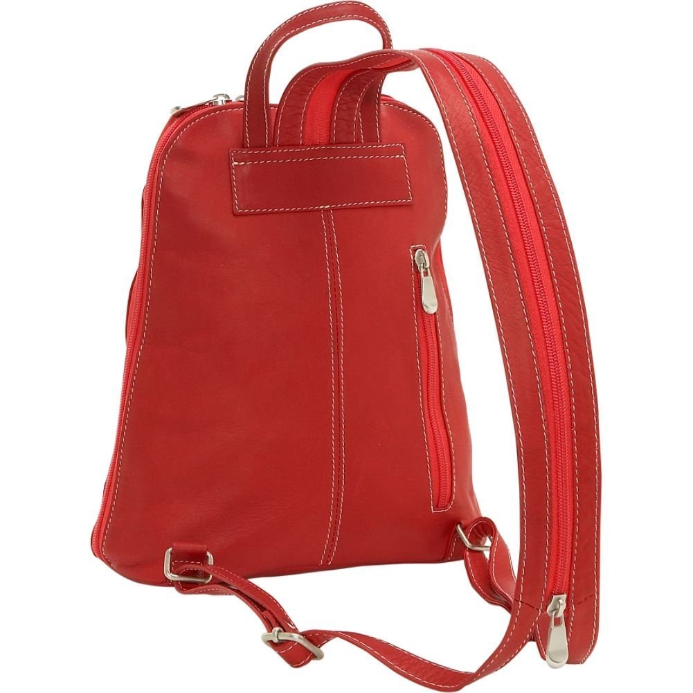 title:Le Donne Leather U-Zip Women's Sling/Backpack;color:RED