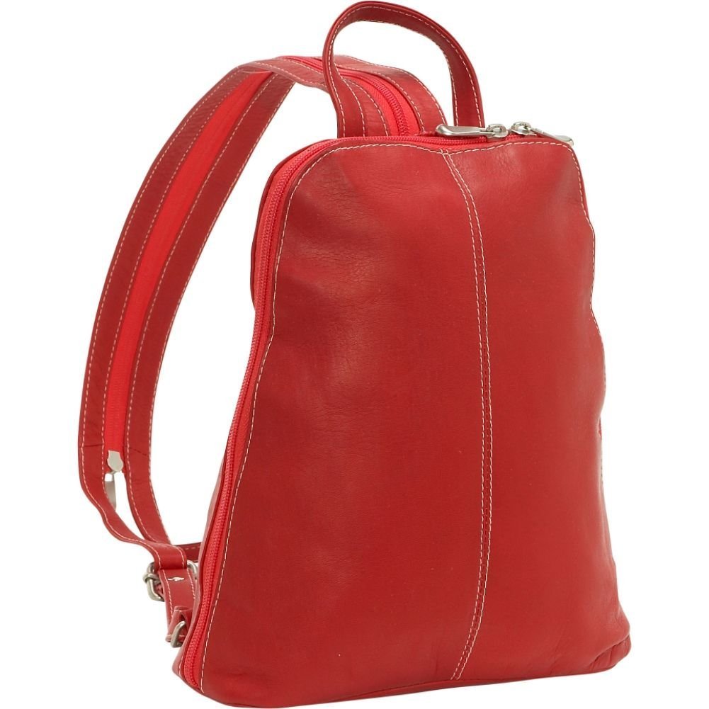 title:Le Donne Leather U-Zip Women's Sling/Backpack;color:RED