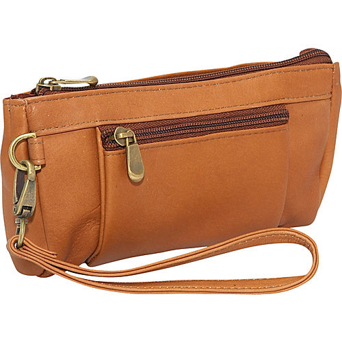 title:Le Donne Leather Large Wristlet Wallet;color:TAN