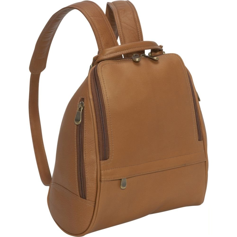 title:Le Donne Leather U Zip Mid Size Women's Backpack;color:TAN