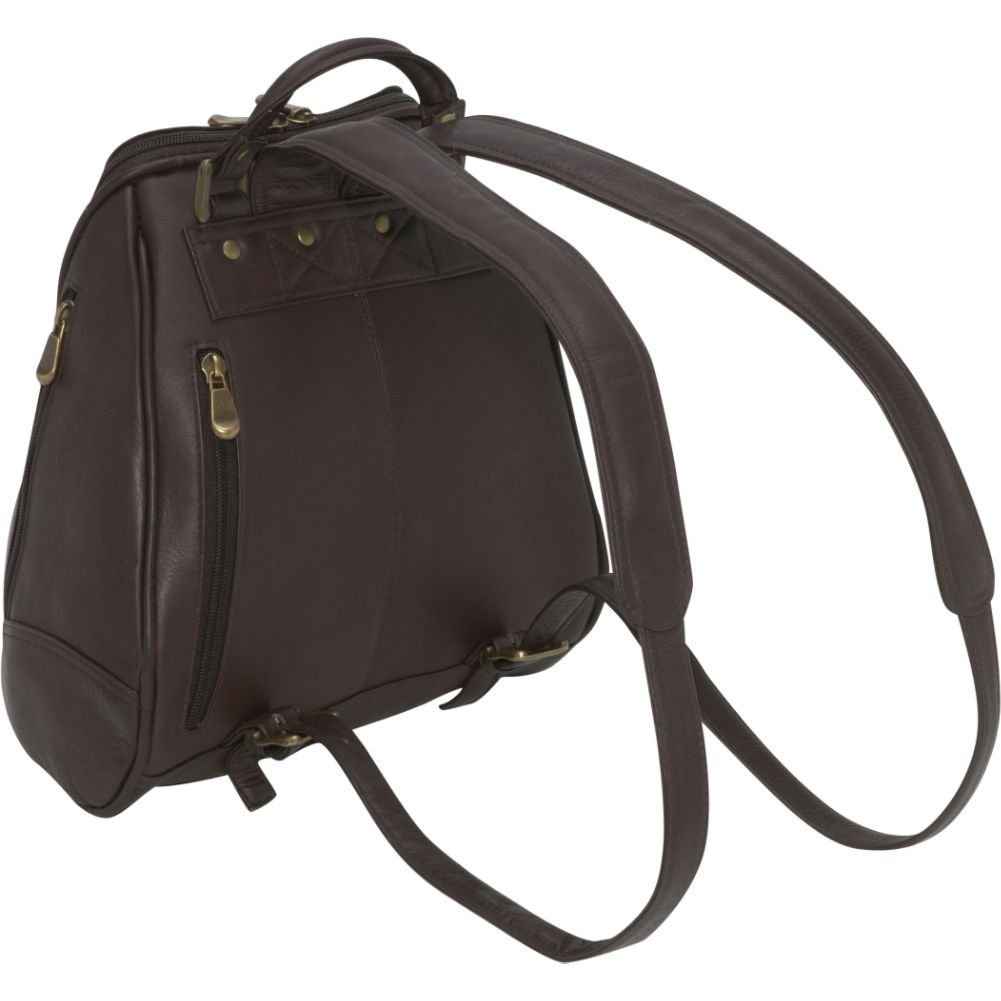 title:Le Donne Leather U Zip Mid Size Women's Backpack;color:CAFE