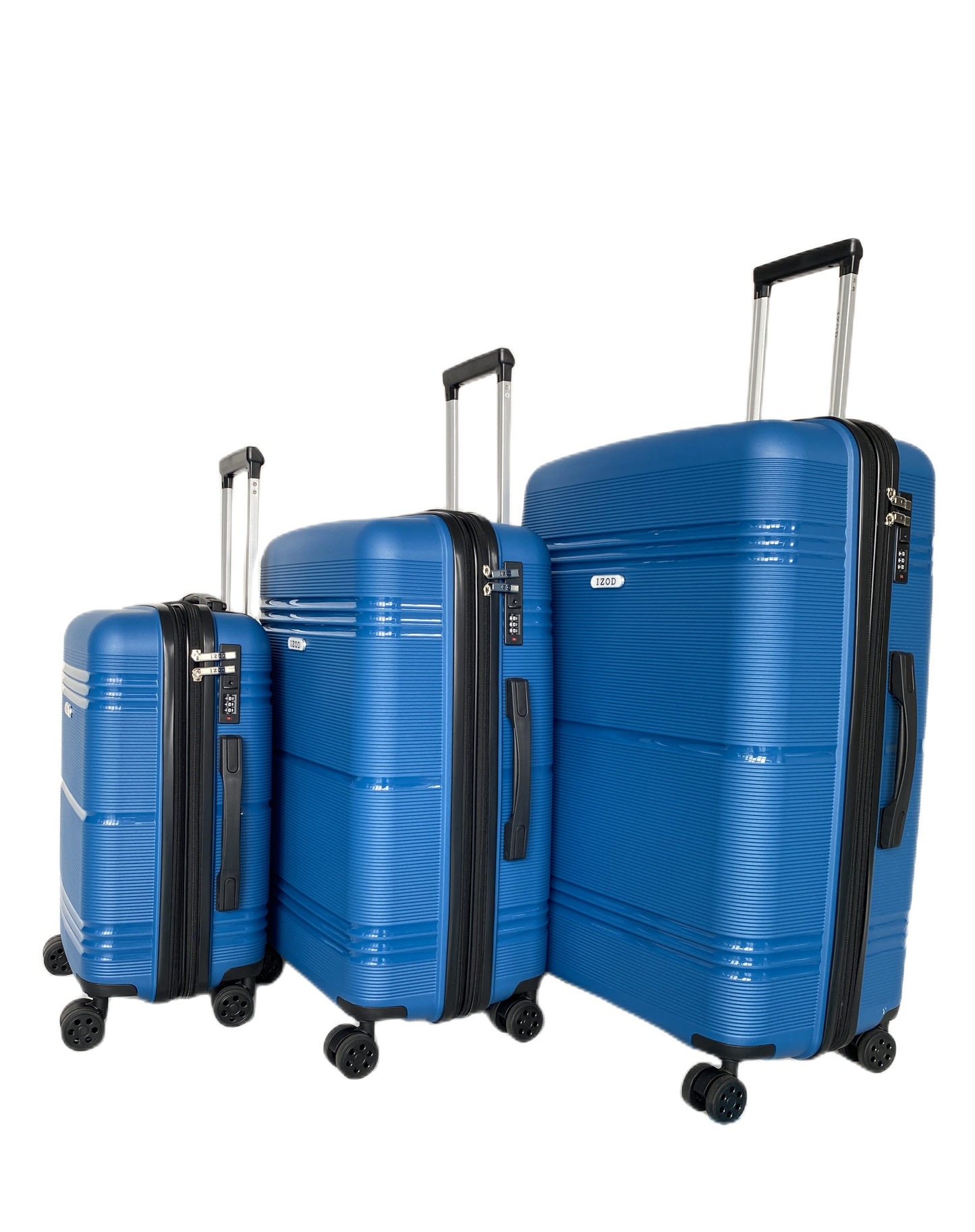 IZOD Legna Polycarbonate Hard shell Expandable Lightweight 360 Dual Spinning Wheels Combo Lock 28", 24", 20" 3 Piece Luggage Set