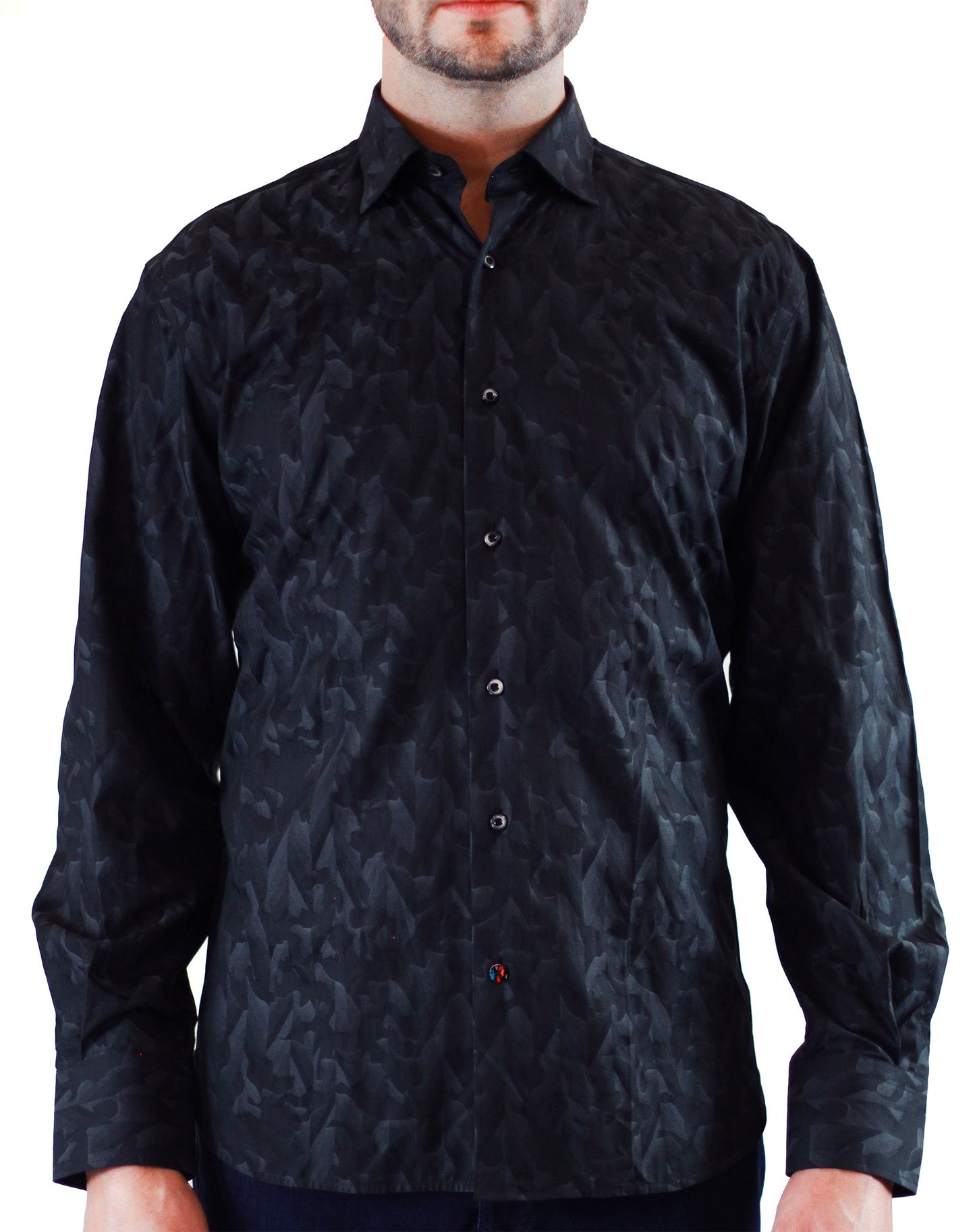 Black Jacquard with Decorative Detailing