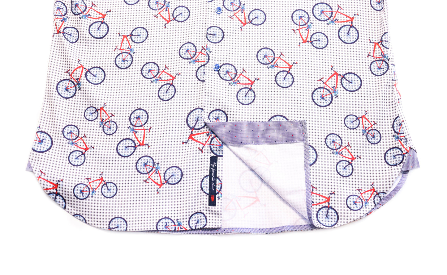 White with Dots & Bicycles