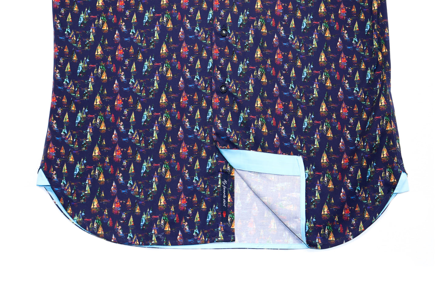 Navy with Multicolor Sailboats