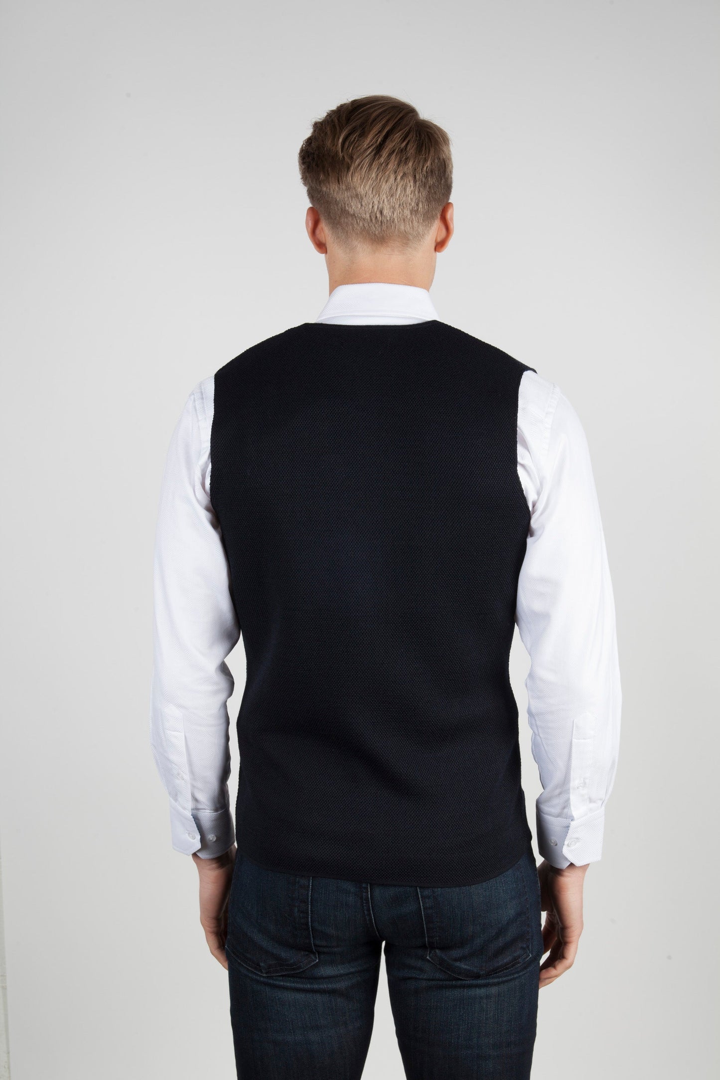 Navy & Brown Sweater Vest