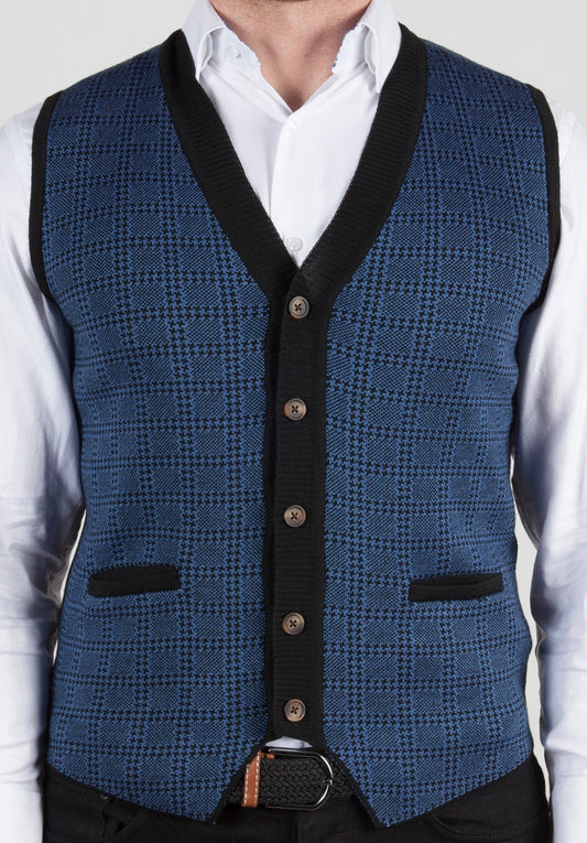 Black & Blue Sweater Vest