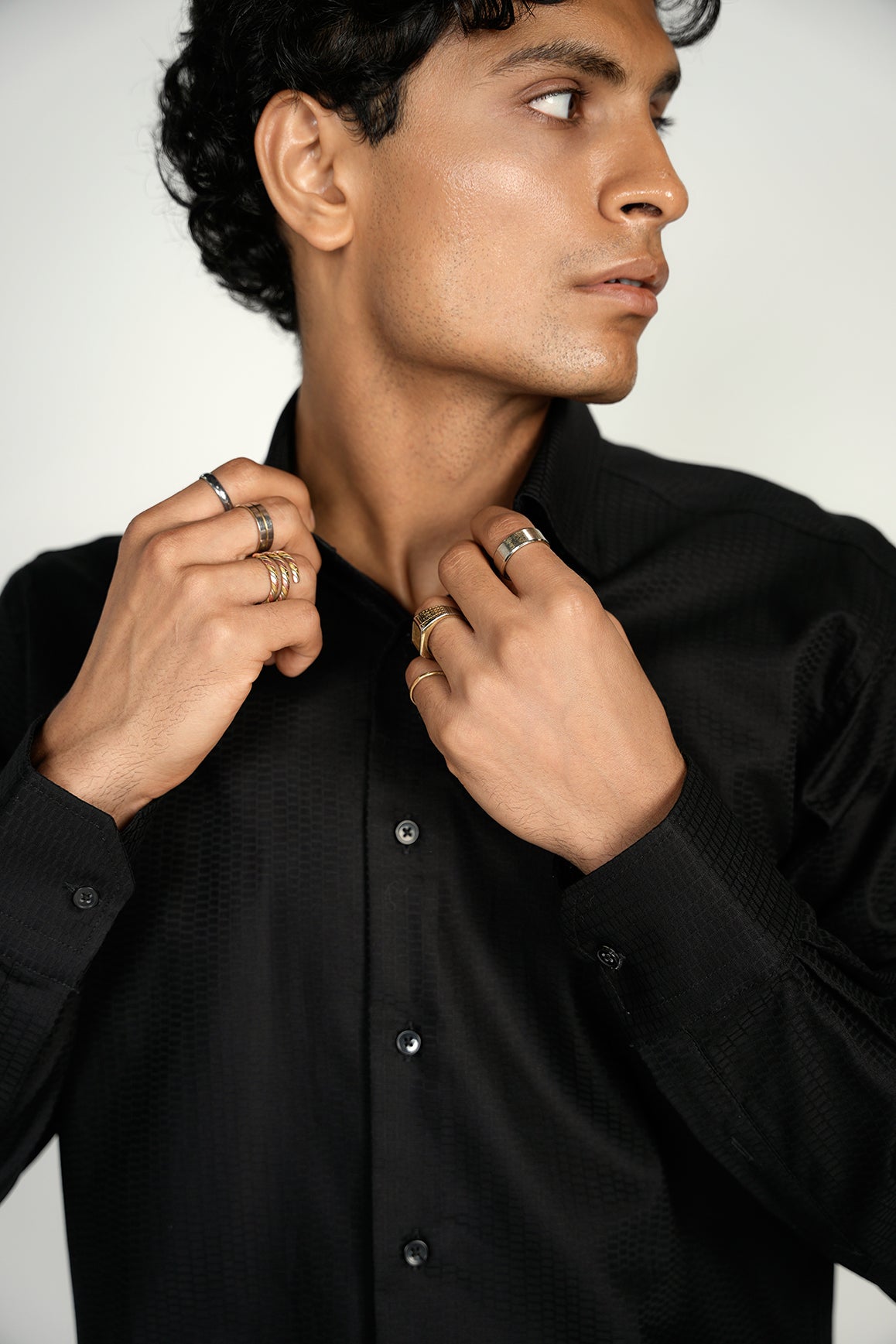 Black Jacquard Shirt Signature Collection