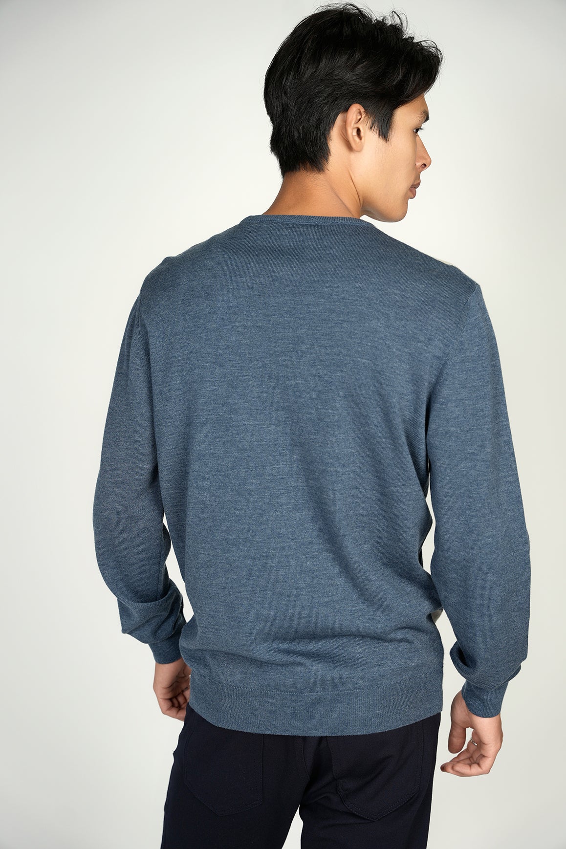 Melange Indigo Crewneck