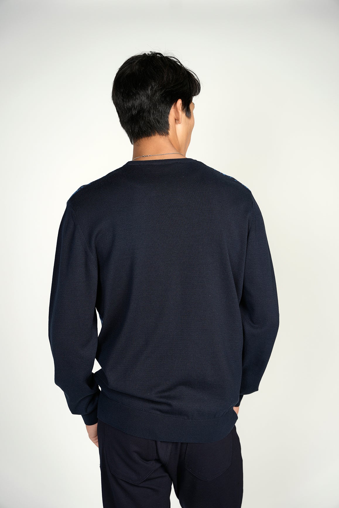 Multi Navy Crewneck