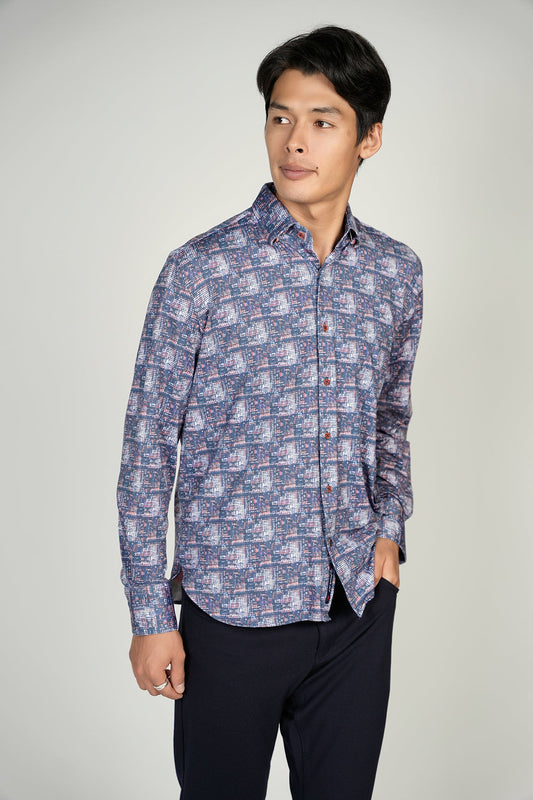 Navy Mini Circle Shirt Signature Collection