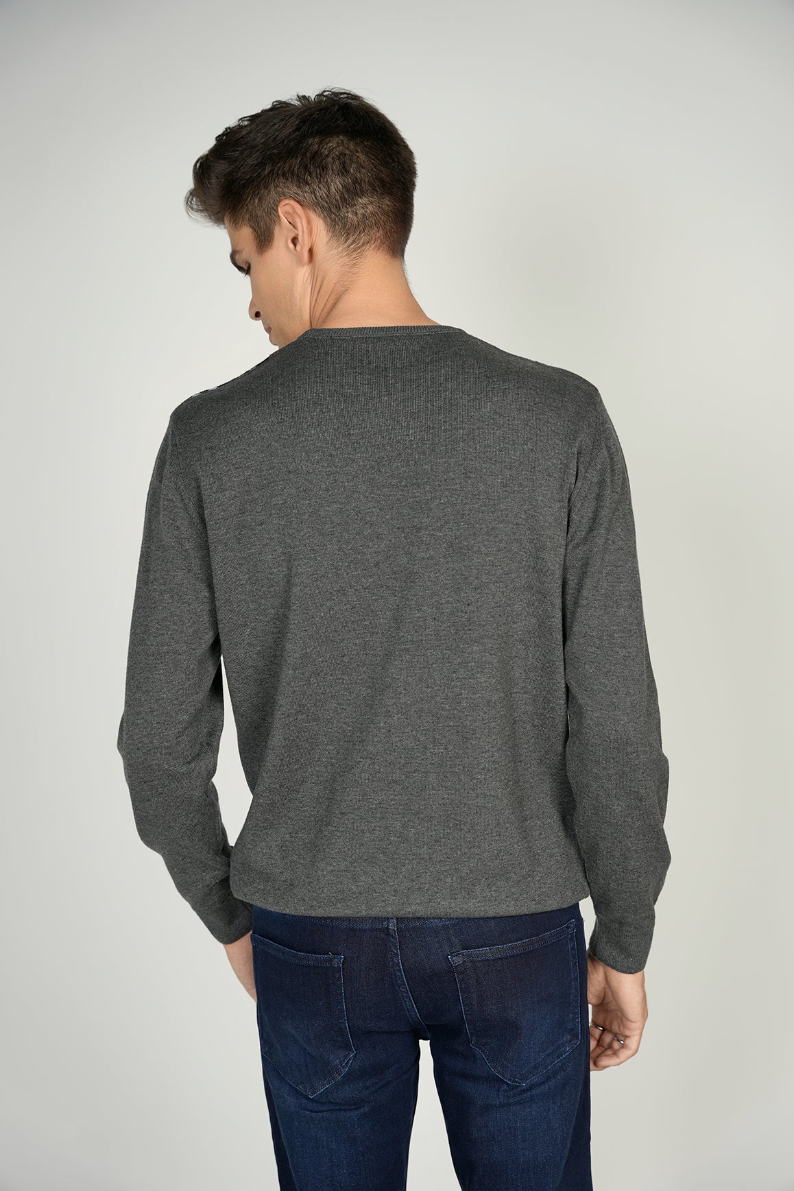 Melange Dark Grey Crewneck