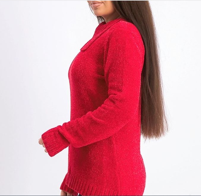 Karen Scott Women's Cowlneck Chenille Sweater Red Size XX-Large