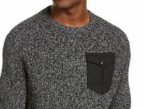 American Rag Men's Crewneck Pocket Sweater Black