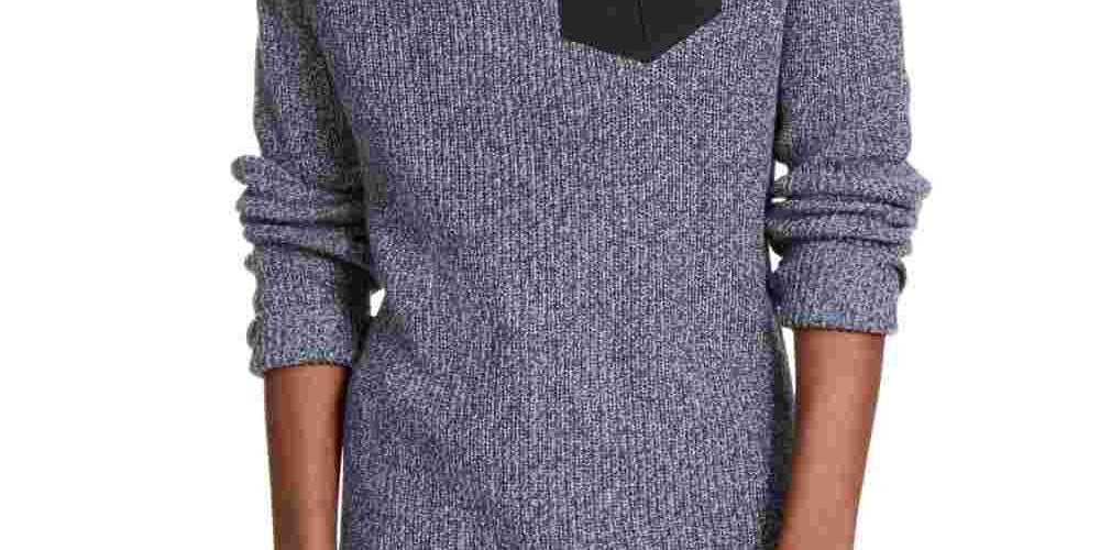 American Rag Men's Knit Crew Neck Sweater Navy