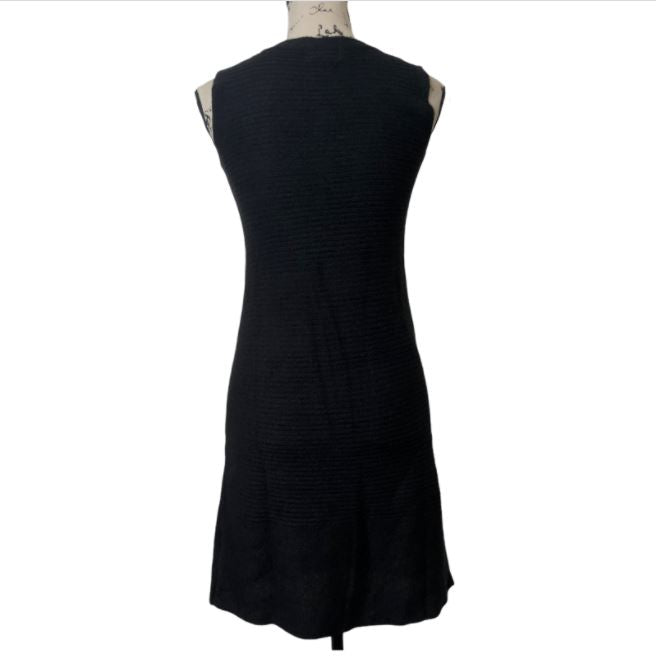 Maison Jules Women's Sleeveless Sweater Dress Black Size Small