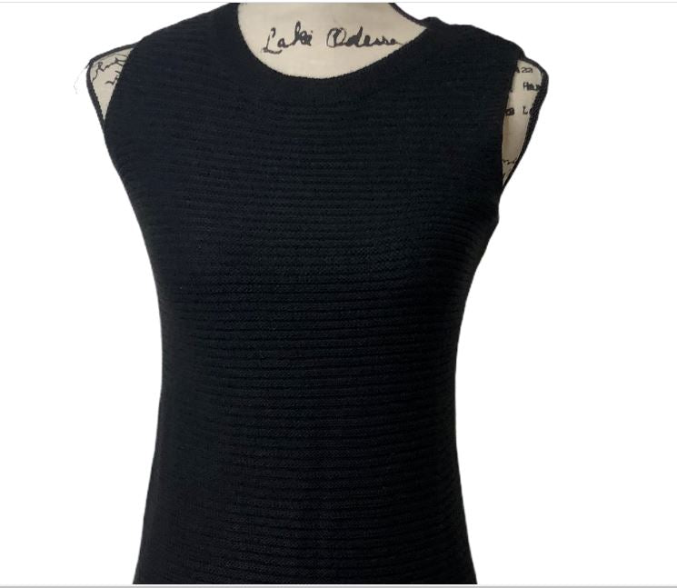 Maison Jules Women's Sleeveless Sweater Dress Black Size Small