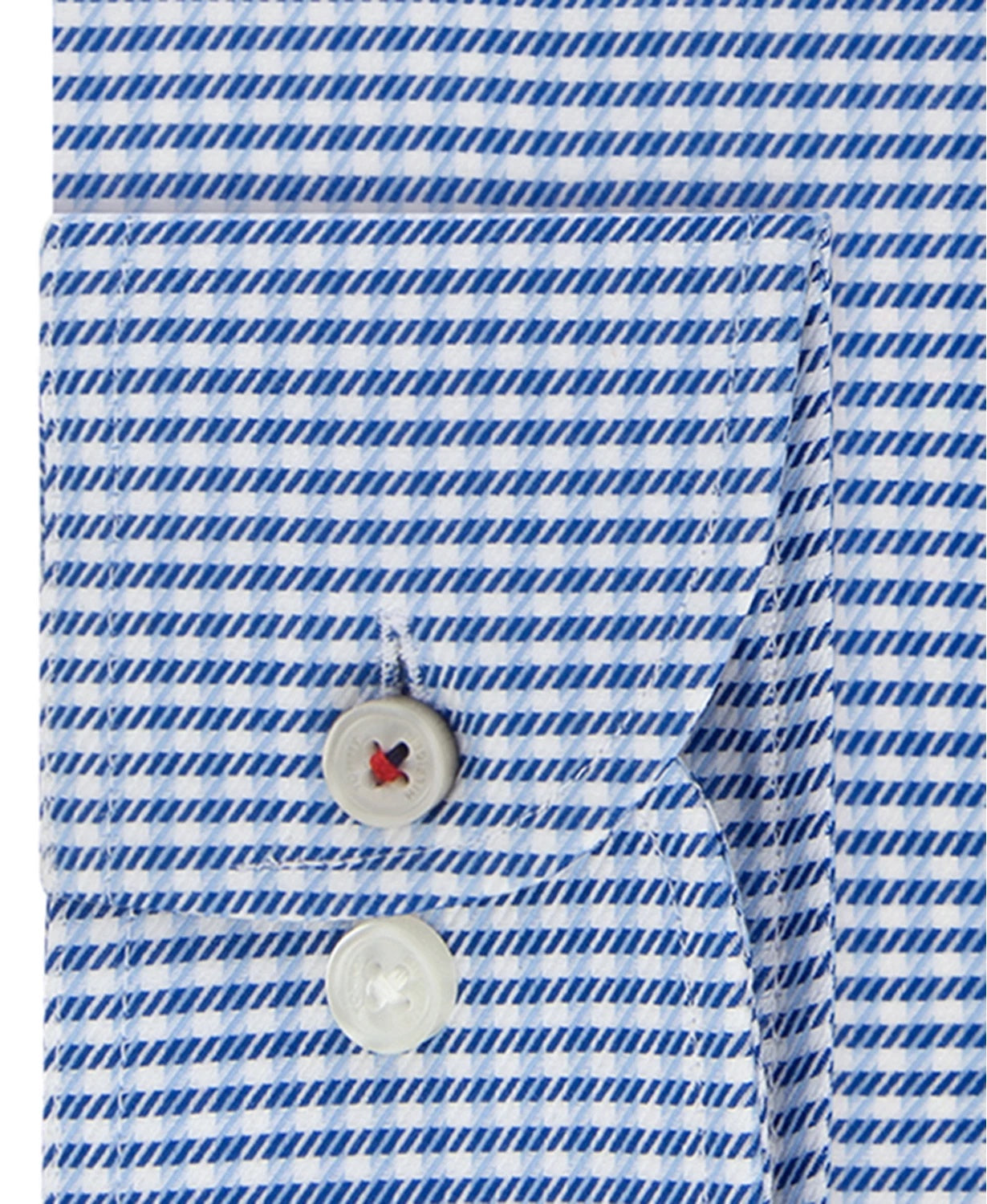 Tommy Hilfiger Men's Slim Thflex Supima Stretch Check Dress Shirt Blue Size 16X34-35