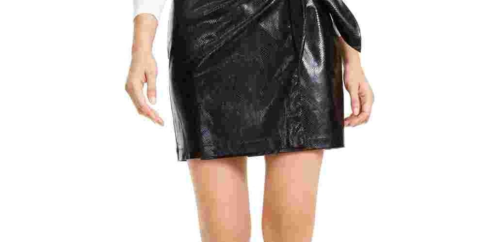 Leyden Women's Mini Pencil Party Skirt Black Size Large