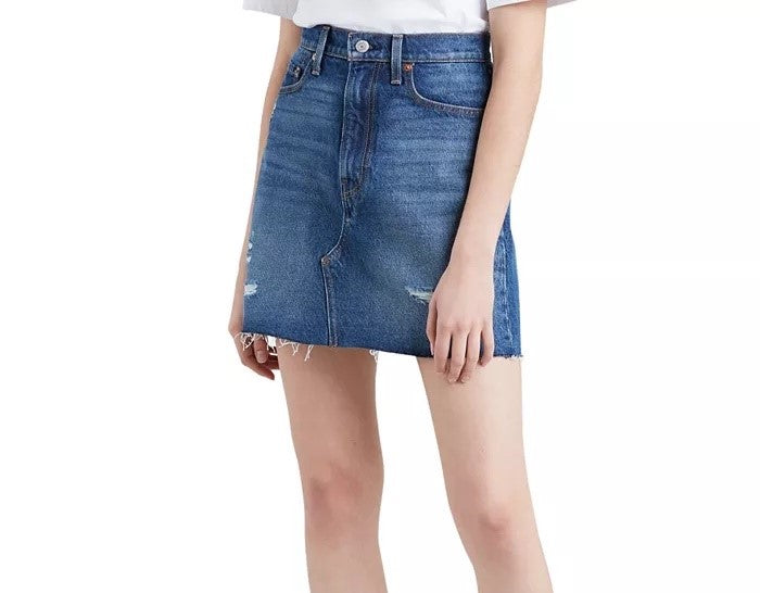 Levi's Women's Iconic Cotton Denim Mini Skirt Blue Size 27