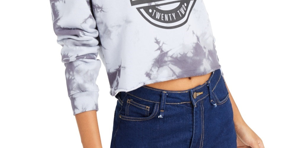 Dickies Women's Logo Tie Dye Sweatshirt Grey Size Large