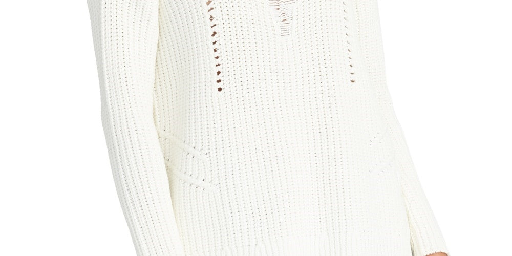 Rachel Roy Women's Textured Sweater White Size Small