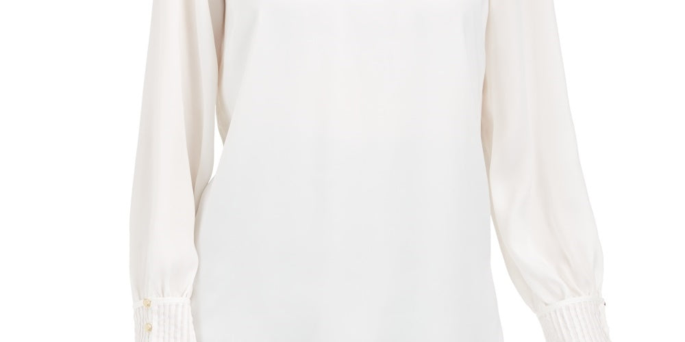 Calvin Klein Women's Woven Top White Size Large