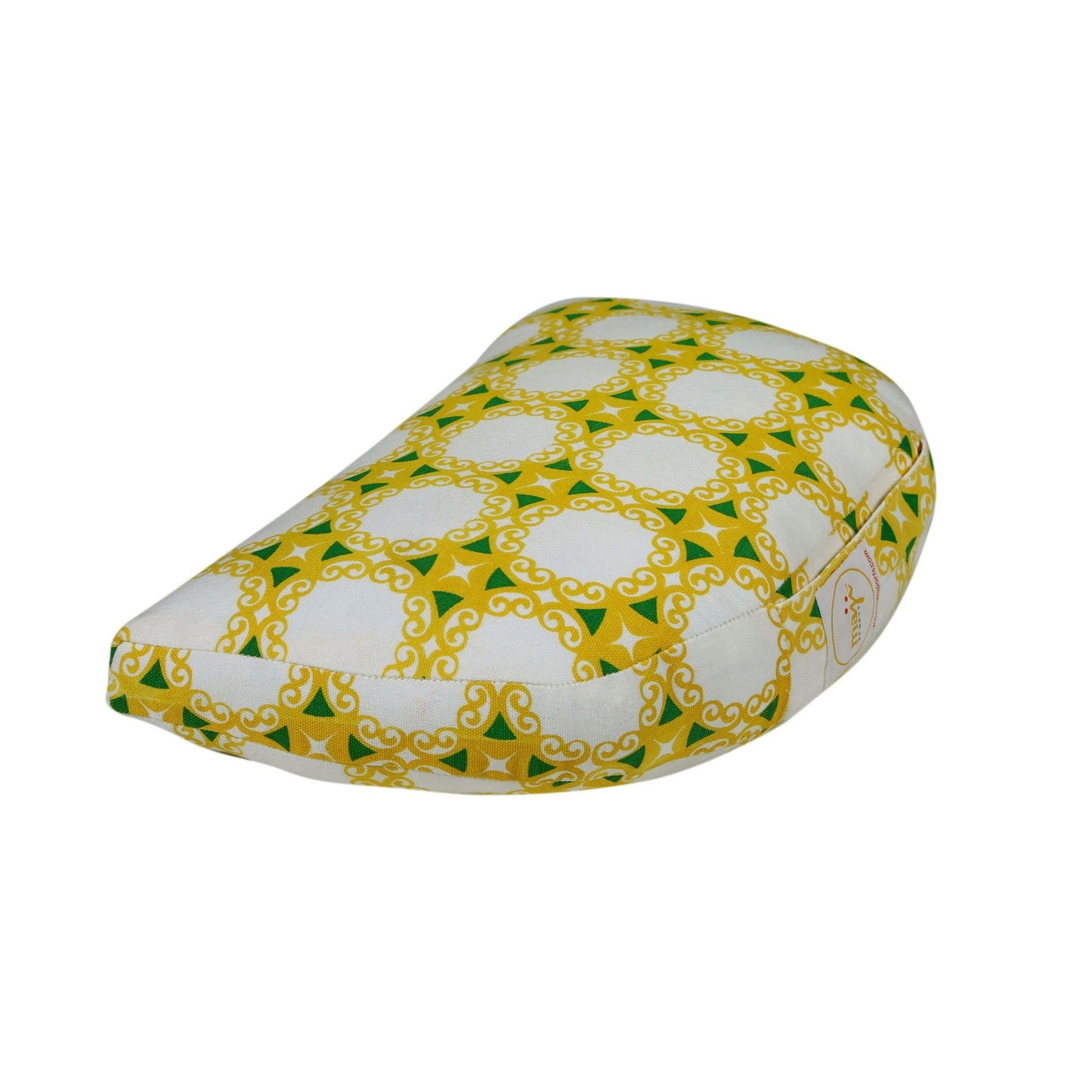 title:Maji Sports Om Zafu Yoga Meditation Pillow;color:Yellow Green Tile