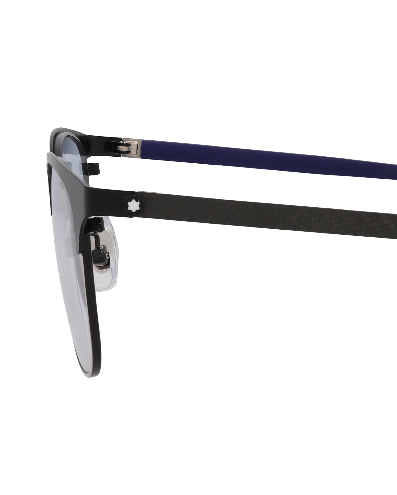 title:Montblanc Square-Frame Metal Sunglasses, Style #  MB0183S-30011405005;color:Black Blue Light Blue