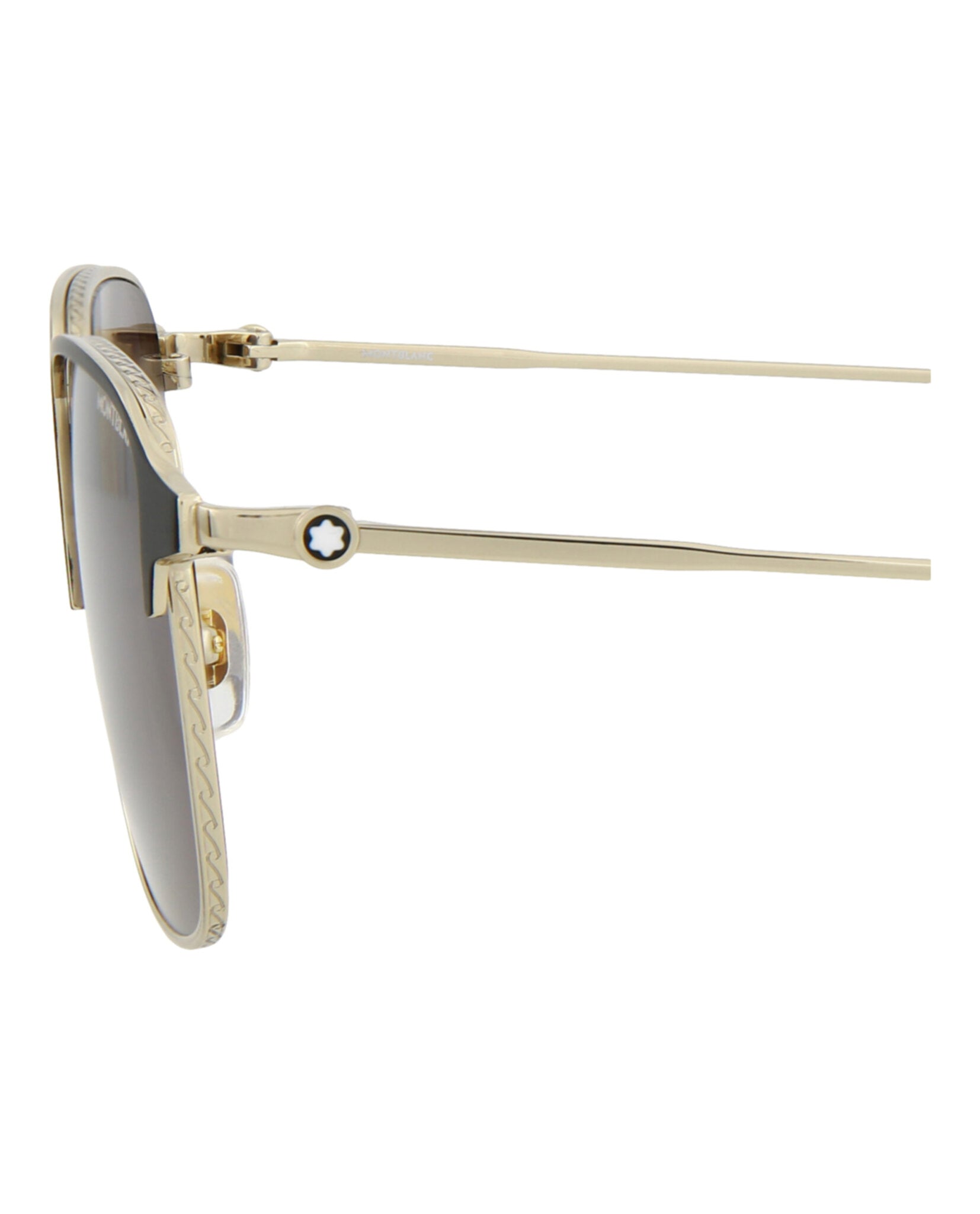 title:Montblanc Men's MB0189S-30011384004 Fashion Sunglasses;color:Gold Gold Smoke