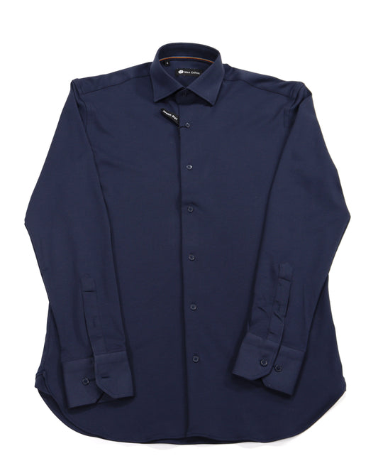 Max Colton Solid Navy Long Sleeve Shirt