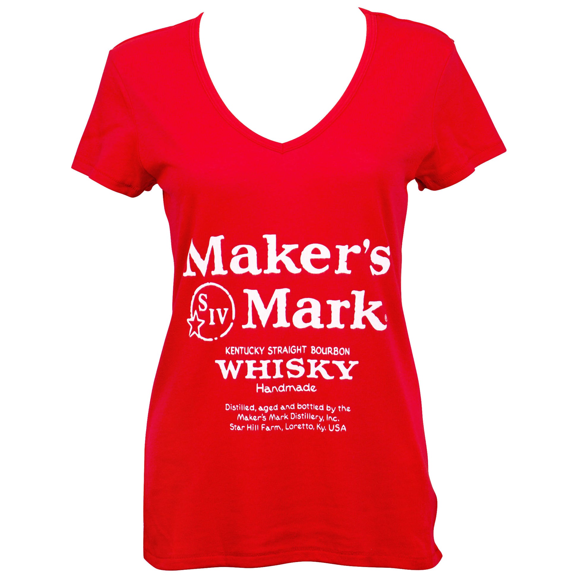 title:Maker's Mark Women's Eco Friendly T-shirt;color:Red